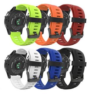 MoKo Garmin Fenix 3 Watch band, [6PCS] Soft Silicone Replacement Watch Band for Garmin Fenix 3/Fenix 3 HR/Fenix 5X/5X Plus/Descent Mk1 Smart Watch - Multi Colors