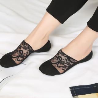 Fashion Women Lace Antiskid Invisible Boat Socks Summer Breathable Thin Low Cut Hosiery