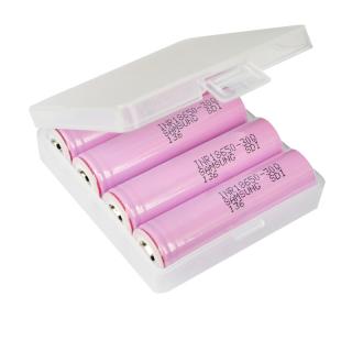 4PCS Samsung INR18650-30Q 3000mAh Unprotected Button Top 18650 Battery With Protected box