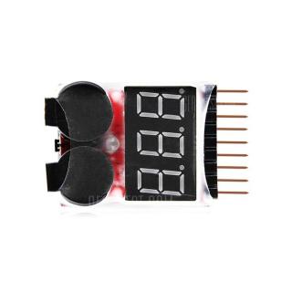 Remote Control Helicopter Multicopter Spare parts Lipo LiFe LiMn Li-ion Battery Monitor Alarm Low Voltage Buzzer Alarm Indicator 1S-8S