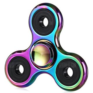 Zinc Alloy Tri-wing Rainbow Fidget Spinner Stress Relief Toy