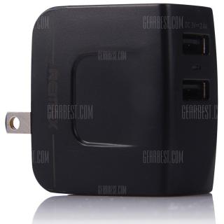 REMAX US Plug Fast Charge Power Adapter 2 USB Ports