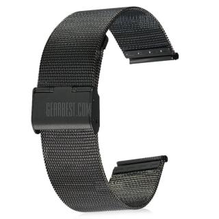 22mm Stainless Steel Mesh Watch Strap Folding Clasp with Safety