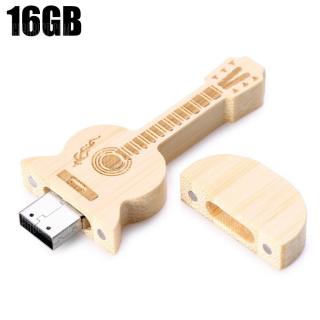 Wood Guitar Style 16GB USB 2.0 Flash Drive Memory Stick U Disk
