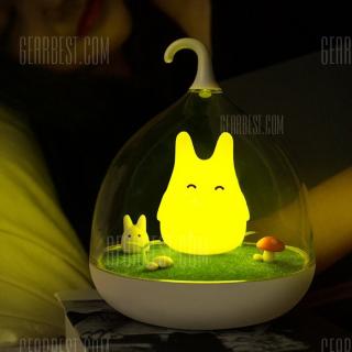 Rechargeable Rabbit LED Birdcage Light Night Lamp with Touch Sensor