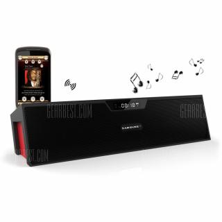 SARDiNE SDY019 Wireless Bluetooth Speaker Dual Loudspeaker Hi-Fi Sound with MIC FM Alarm Clock Functions for Smartphones Tablet PCs MP3 MP4 etc.