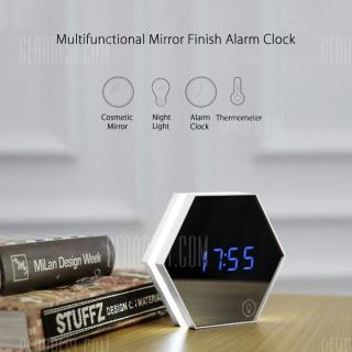 Multifunctional Mirror Finish Alarm Clock
