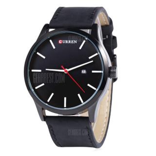 CURREN 8214 Casual Simple Nail Dial Men Watch