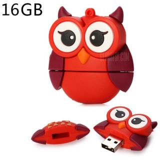 16GB Big Eyes Red Owl USB 2.0 Flash Drive
