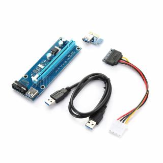 PCI - E 1X to16X Extender Riser Card Adapter with USB 3.0 Cable