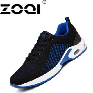 ZOQI Sneaker Pria Fashion Kolam Olah Raga Sepatu Running Sepatu (Hitam & Biru)-Intl