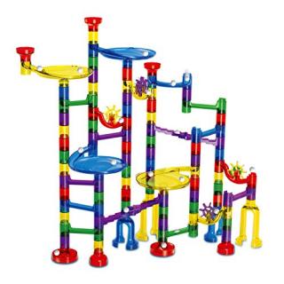 Meland Marble Run Toy 122 Pcs Marble Game STEM Learning Toy, Educational Construction Building Blocks Toy, Marble Set Gift for Kids 4 5 6 + Year Old Boys Girls