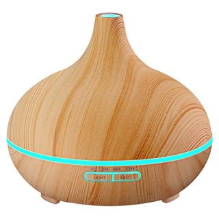 VicTsing 300ml Cool Mist Humidifier Ultrasonic Aroma Essential Oil Diffuser for Office Home Bedroom Living Room Study Yoga Spa - Wood Grain