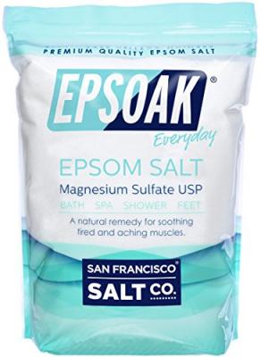 Epsoak Epsom Salt 19lbs Magnesium Sulfate USP Resealable Bulk Bag