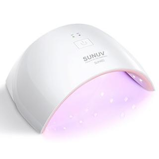 SUNUV 24W UV Light LED Nail Dryer Curing Lamp for Fingernail & Toenail Gels Based Polishes with Sensor, 30s 60s Timer SUN9C (Pink)