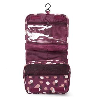 Zipper Hanging Toiletry Bags Floral Pattern Travel Organizer Case Women Cosmetic Makeup Bags