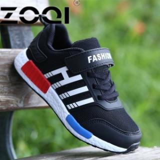ZOQI Boy's Fashion Sneaker Sepatu Olahraga Terang Ringan Fesyen (Hitam)-Intl