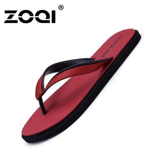 ZOQI Pria Fashion Beach Sandal Flip Flops (Merah)-Int'l-Intl