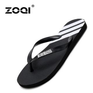 ZOQI Pria Fashion Flip Flops (Hitam)