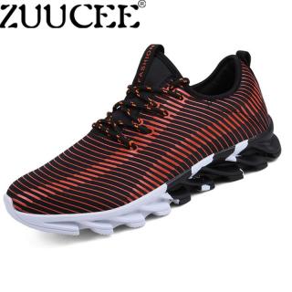 ZUUCEE Pria Fashion Blade Running Shoes Ledakan Bernapas Olahraga Sepatu (oranye)-Intl