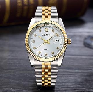 Men Wrist Watch Mens Watches Top Brand Luxury  Watch Diamond Clock Automatic Date - White