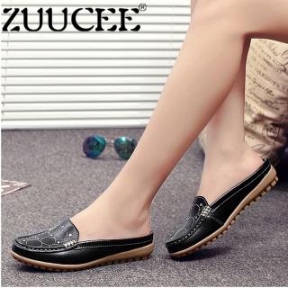 ZUUCEE Fashion Wanita Slide Sepatu Setengah Sandal Pantofel Sepatu (hitam)-Intl