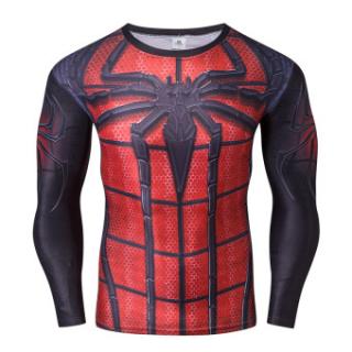 Baju Ketat Musim Semi Spider-Man Pakaian Cepat Kering Pria Kompresi