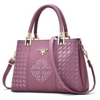 "ZUUCEE Wanita Fashion Handbags PU Leather Shoulder Lady Tas Messenger Big Leisure Handbag untuk Wanita, China (ungu)"