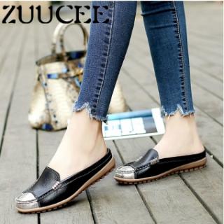 ZUUCEE Fashion Wanita Slide Sepatu Setengah Sandal Pantofel Sepatu (hitam)-Intl