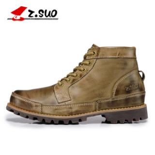 ZSuo Sepatu Bot Pria Retro Boots Martin Inggris Musim Gugur dan Dingin