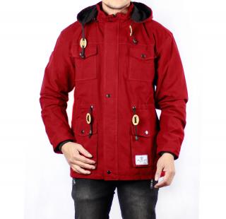 Jaket Parka Canvas Premium Zurrel Maroon