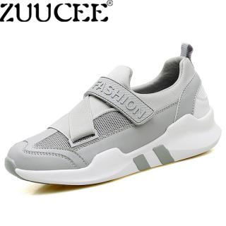 ZUUCEE Fashion Women Net Kain Sepatu Kasual Ringan Sneakers Rendah (abu-abu)-Intl