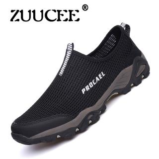 ZUUCEE Outdoor Sun Sepatu Wear Anti-skid Olahraga Sepatu Sepatu Sepatu Pria Bernapas Berjalan Sepatu (hitam) -Intl