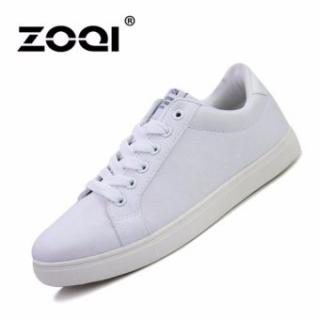 Pria Fashion Sneakers Sekolah Lebih Muda Casual CANVAS Sepatu (Putih)-Intl