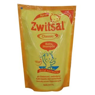 Zwitsal Baby Shampoo Classic Mild Formula Refill - Pouch - 450mL