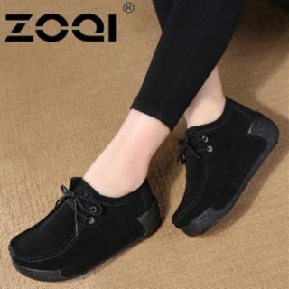 ZOQI Sepatu Casual Wanita Terang Ringan Fashion Sepatu (Hitam)-Intl