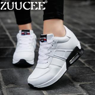 ZUUCEE Wanita Fashion Air Cusiong Sepatu Bernapas Olahraga Menjalankan Sepatu Highten Inside (putih)-Intl