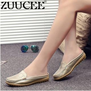 ZUUCEE Fashion Wanita Slide Sepatu Setengah Sandal Pantofel Sepatu (emas)-Intl