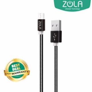 Zola International Zpiral Fast Charging 2.1A Kabel Mikro USB Data & Charging - Hitam