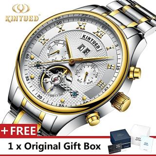 Top Brand Mechanical Watch Luxury Men Business Stainless Steel Band Male Watches Clock Gift For Men Wrist Watch White