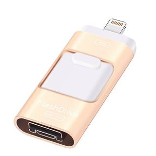 Flash Drives iPhone 128GB, Sunany Memory Stick External Storage iPhone/PC/iPad/Android More Devices USB Port (128GB Gold)