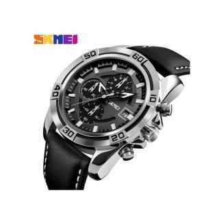 Top Luxury Men's Watches SKMEI Brand Fashion Casual Leather Sports Watches Men Quartz Stopwatch Waterproof Clock Men Wristwatch 9156