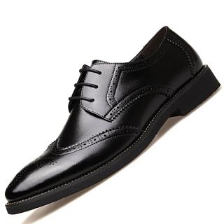 2017 British Style High Quality Genuine Leather Burgundy Slip-on Business Men Shoes Wedding Shoes Black