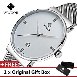 Top Luxury Brand Watch Famous Fashion Sports Cool Men Quartz Watches Mesh Wristwatch For Male White