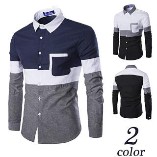 Men Flannel Striped Shirts Cotton Spring Autumn Casual Long Sleeve Shirt Soft Comfort Slim Fit Styles Brand Man Clothes -Navy Blue