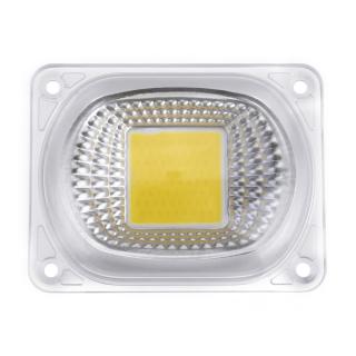 High Power 50W White / Warm White LED COB Light Chip with Lens for DIY Flood Spotlight AC220V