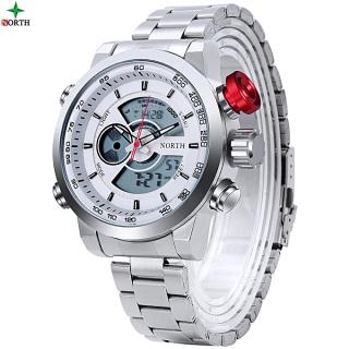 Men's Watch-----Super Luxury Water Resistant 3ATM Sports Watch(With Alarm Display)---SILVER