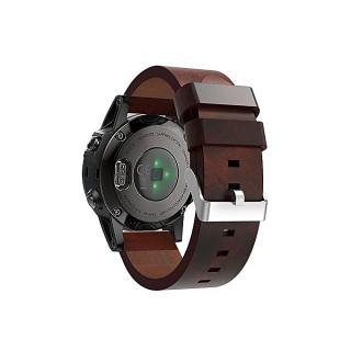 Luxury Cuir Strap Replacement Montres Band With Tools For Garmin Fenix 5S-Brown