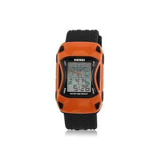 OR New Fashion Stylish Cool Design LED Sports Wristwatch Silicone Band 0961-orange