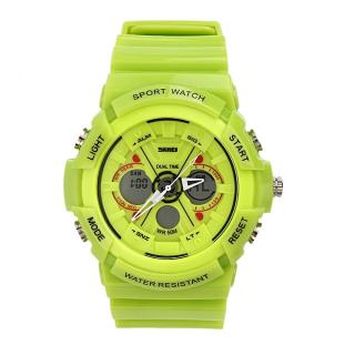 OR New Fashion Stylish Waterproof LED Sports Wristwatch Silicone Band 0966-green